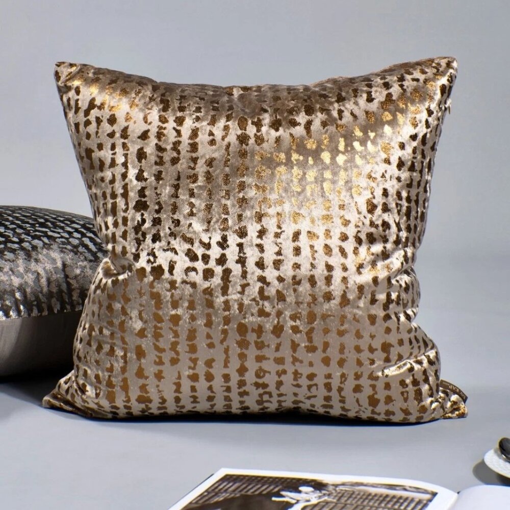 Brand New D.V.KAP Home Stealth II-Bronze 22"X22" Abstract Throw Pillow Cover